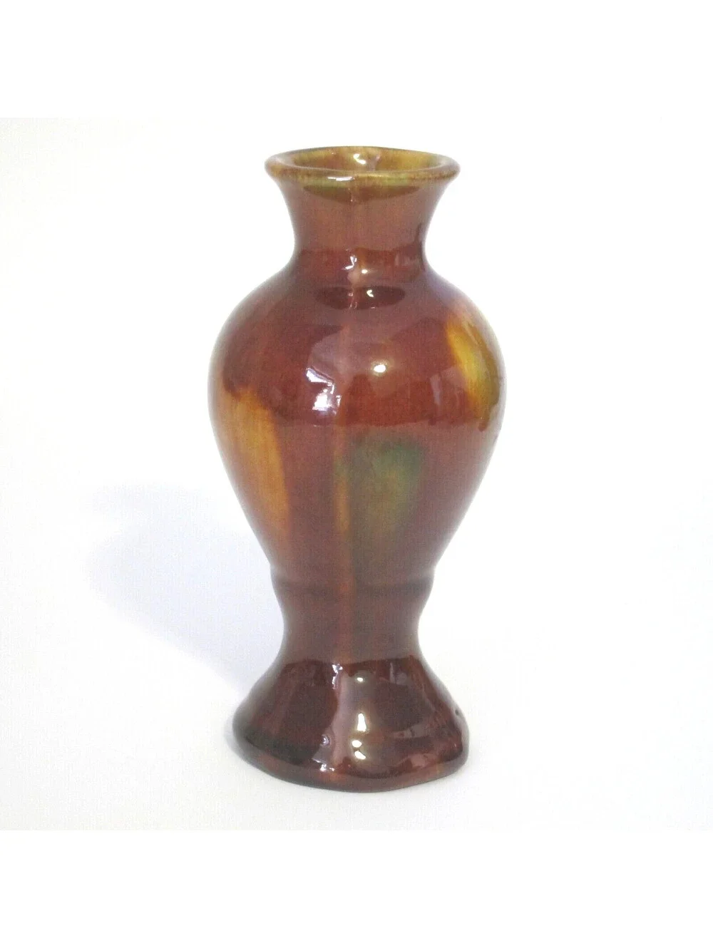Antique Rockingham Art Pottery Vase 5.5